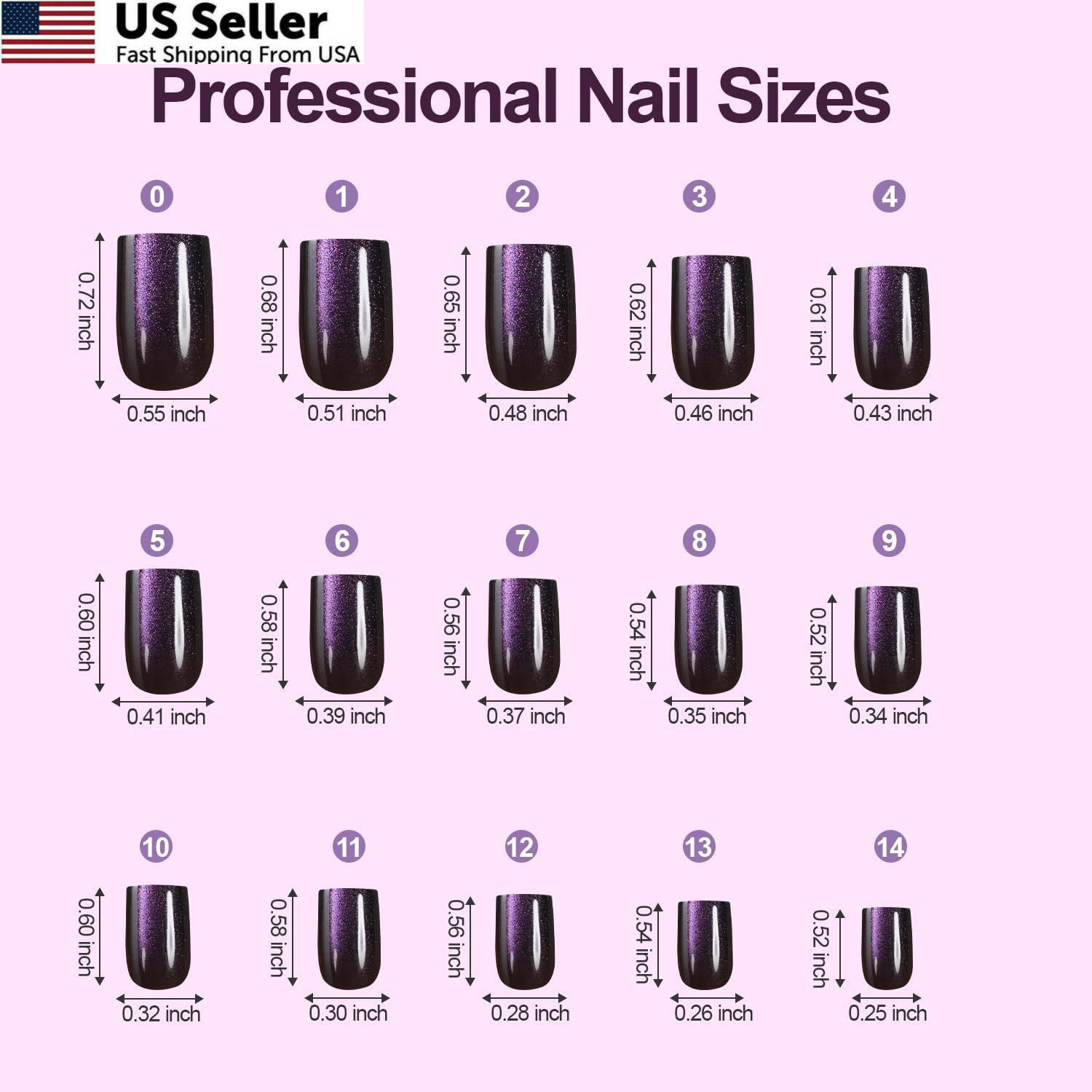 Plauva 150Pcs Cat Eye Press on Nails, XS Short Square CatEye Fake Multicolor