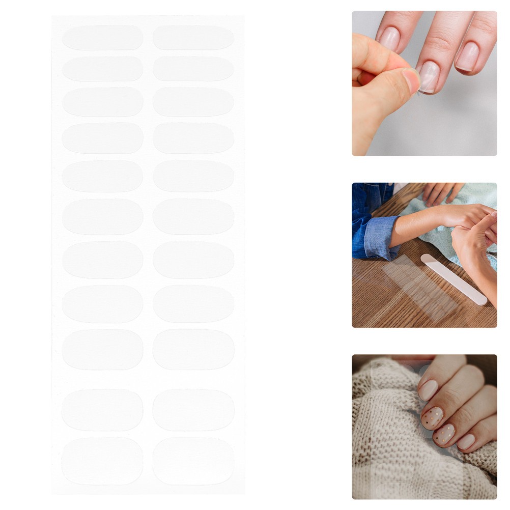 6 Packs Durable Nail Gel Wraps Transparent Strips for Nail Art Protection