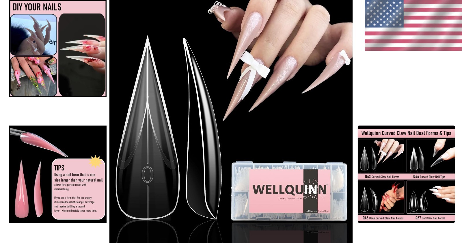 Professional Quality 3D Stiletto Nail Dual Forms – Perfect for Home and Salon