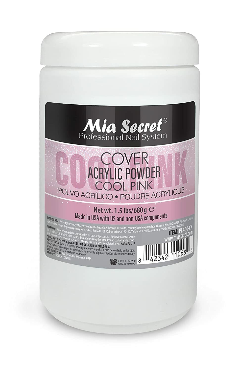 Mia Secret Acrylic Powder COVER COOL PINK Trendy Nail Polish Powder 1.5 lbs