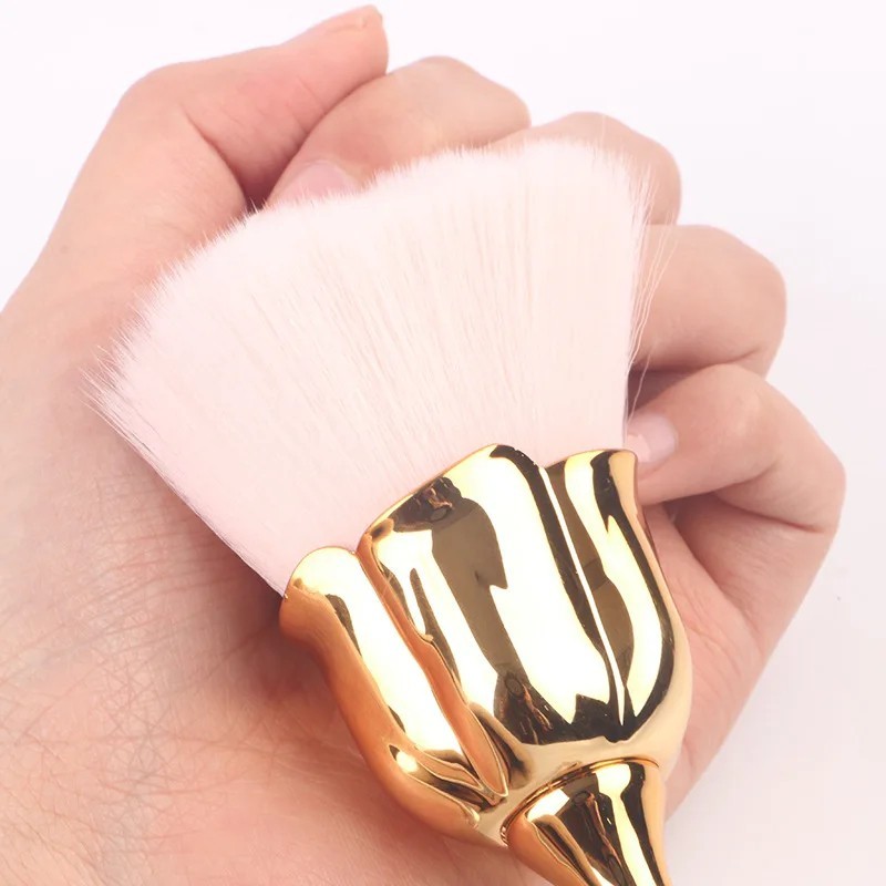 Rose Shape Nail Dust Brush Soft Manicure Cleaning Tool Gel Polish Remover
