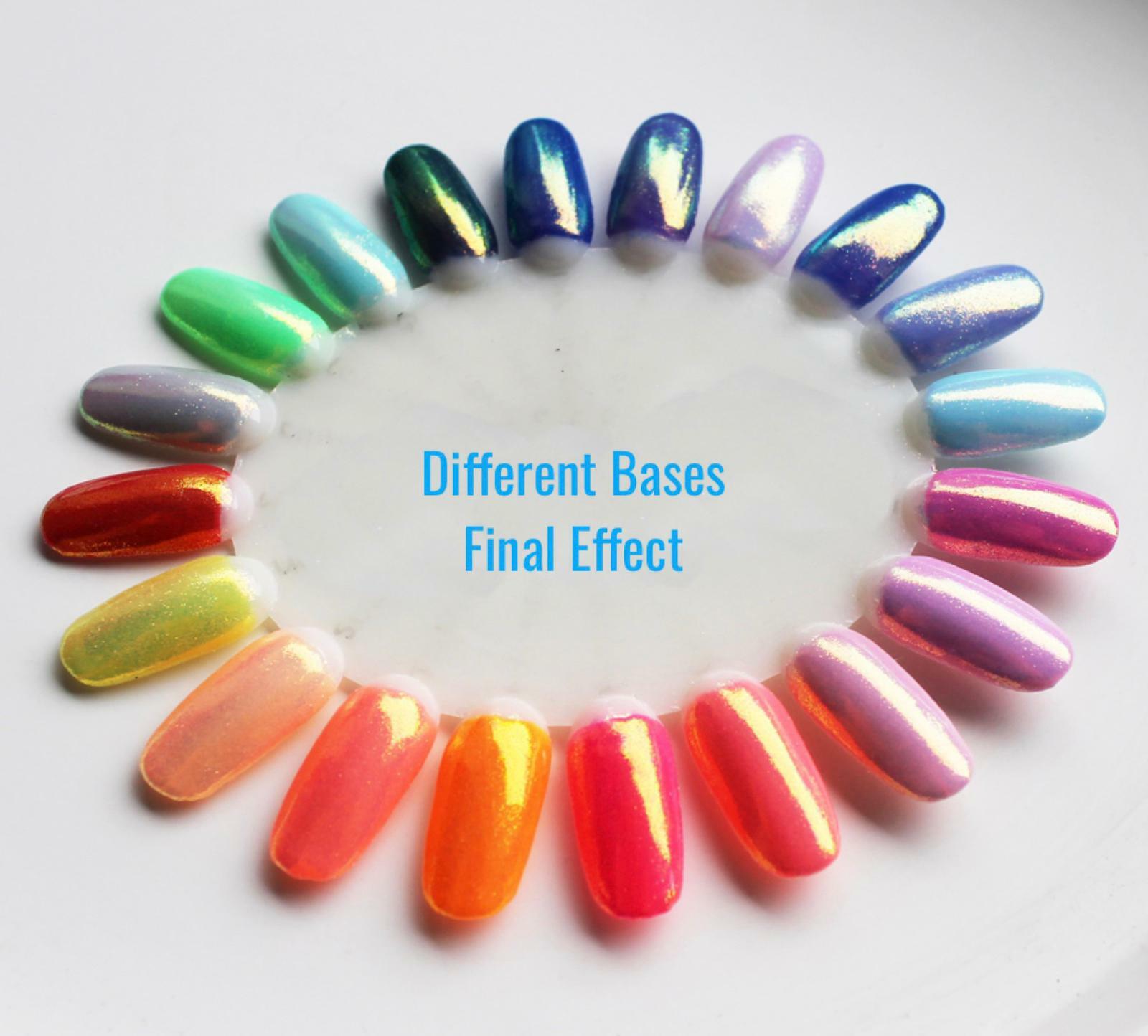 MERMAID EFFECT GLITTER NAIL ART POWDER DUST GLIMMER Hot Nails Iridescent 3g UK