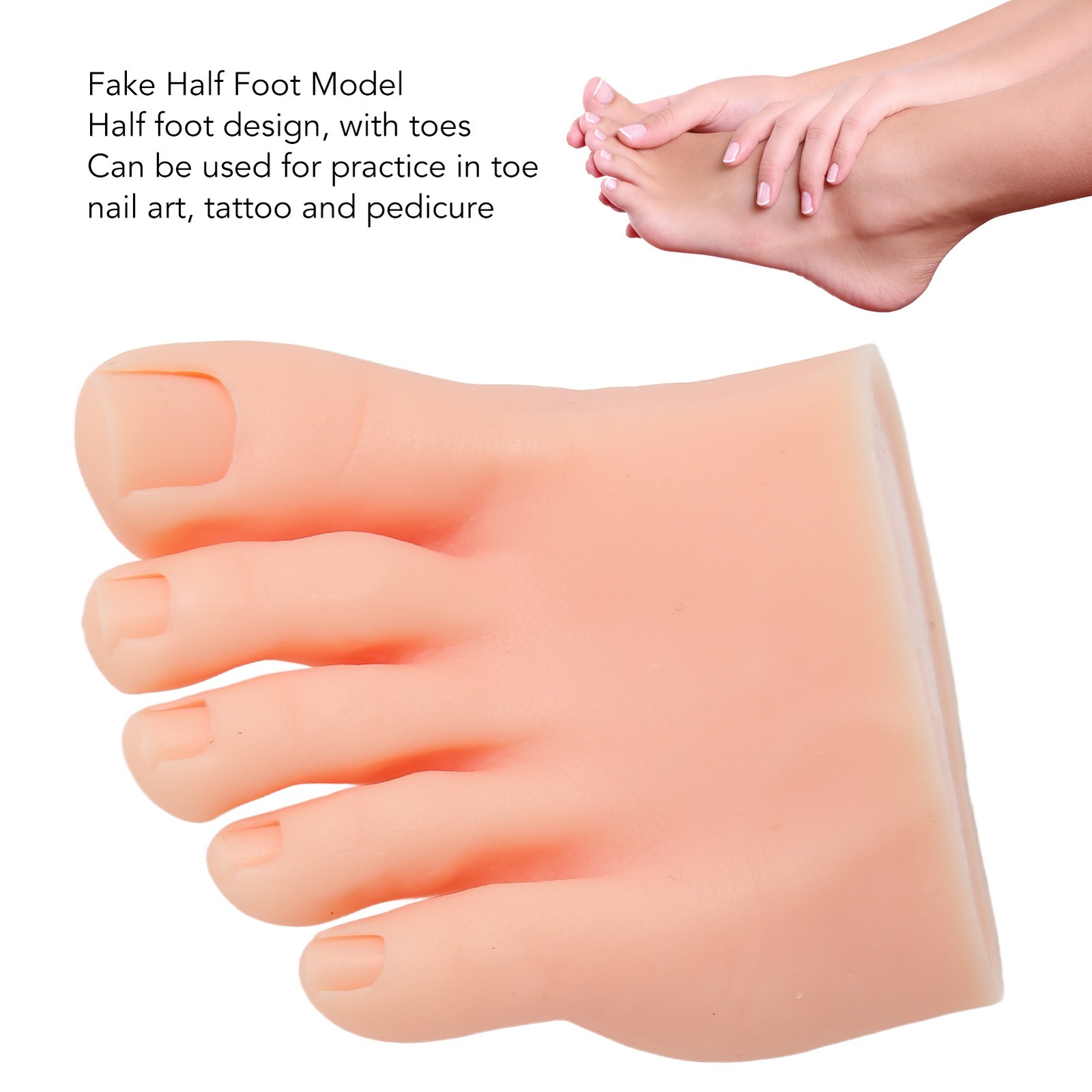 ›Nails Art Training Display Fake Half Foot Model Light Skin Color Tattoo