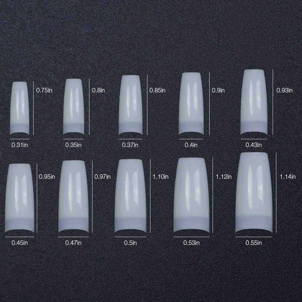 500pcs False Acrylic Nail Tips Nails Half French False Nail Art Tip Manicure Tip