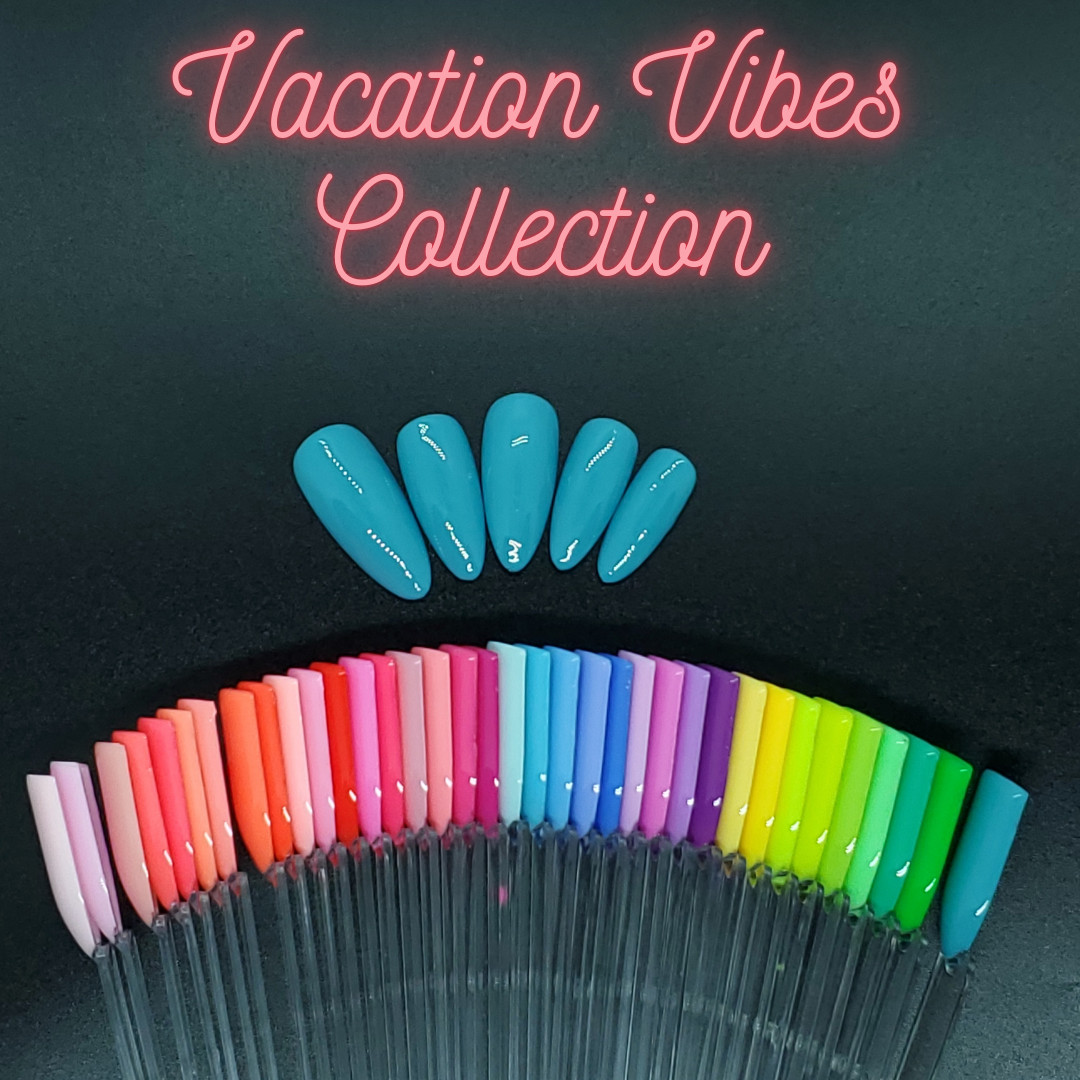 #439 Teal Blue Press On Nails | Handmade | Hard Gel Glue On Nails