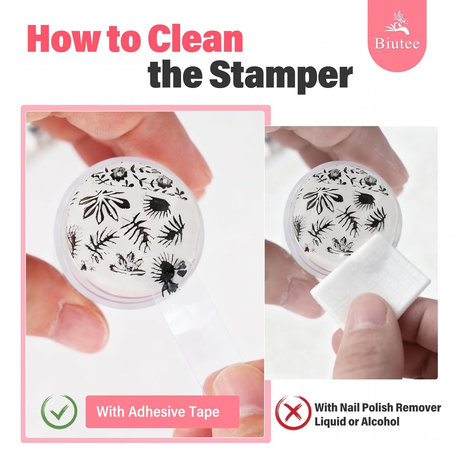 French Tip Nail Stamp 4PCS Nail Art Stamper Kit with Replacement Nail Stamper…