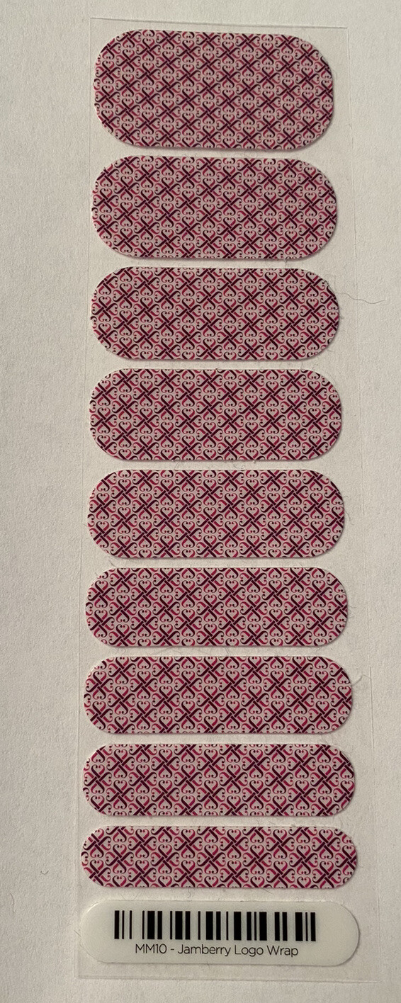 Jamberry Half Sheet Jamberry Logo Purple and Pink on White Nail Wrap Nail Art