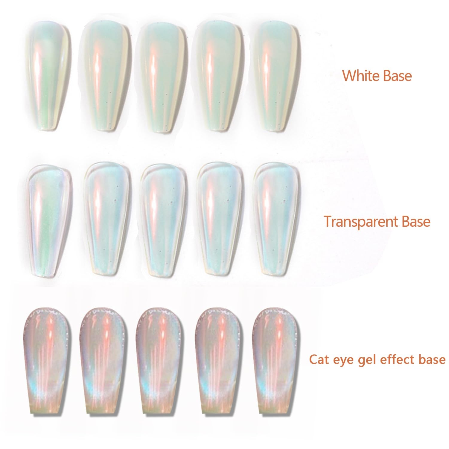 Orange Pearl Chrome Nail Nail Art Glitter,Metallic Iridescent Chrome Nail for…