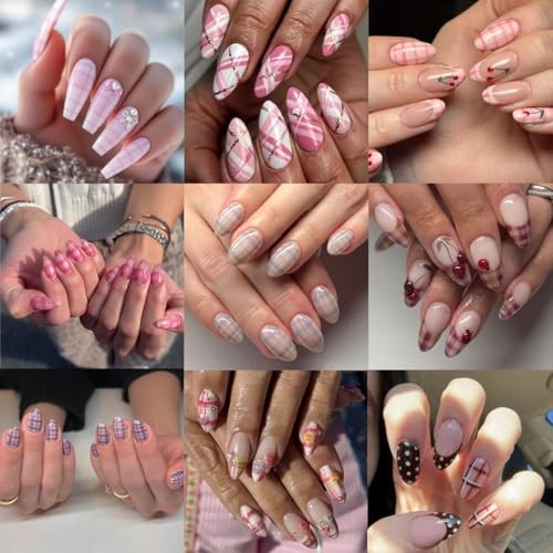 10 Rolls Starry Sky Nail Foil for Nail Art Pink Nail Grid nail decals-9