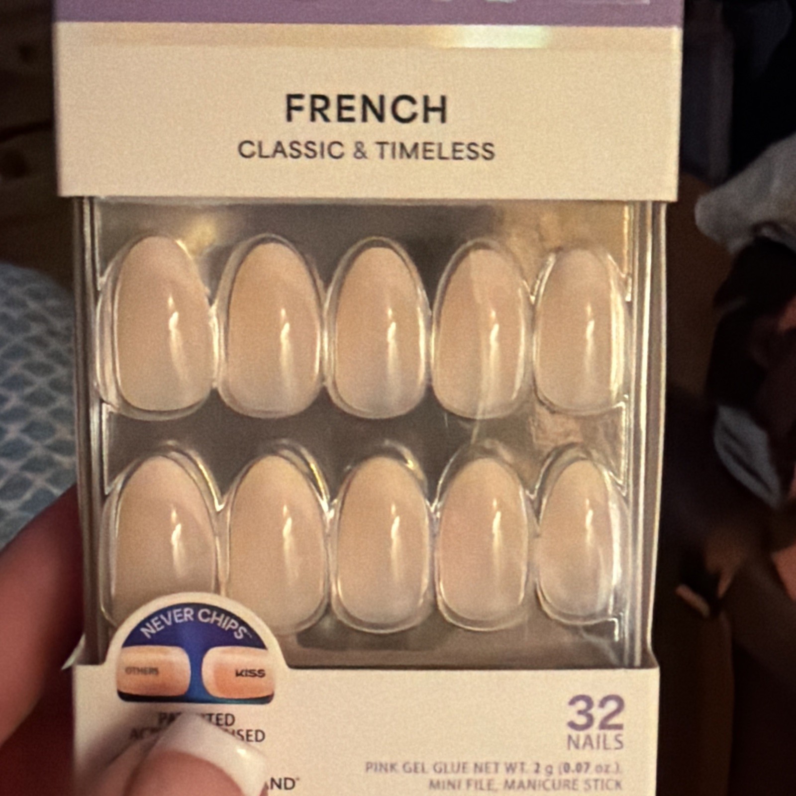 Lot of 5 Kiss Press On Manicure Nails 24- 30 Count ea pack (120)