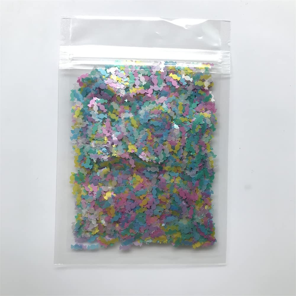 10 Grams Colorful Mix Candy Shape Glitter Sequins Festival Makeup Nail Arts