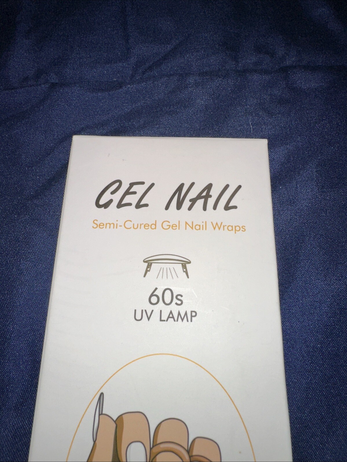 Kalolary Semi-Cured Gel Nail Wraps White 20 Pieces 1 Wooden Stick & Nail File