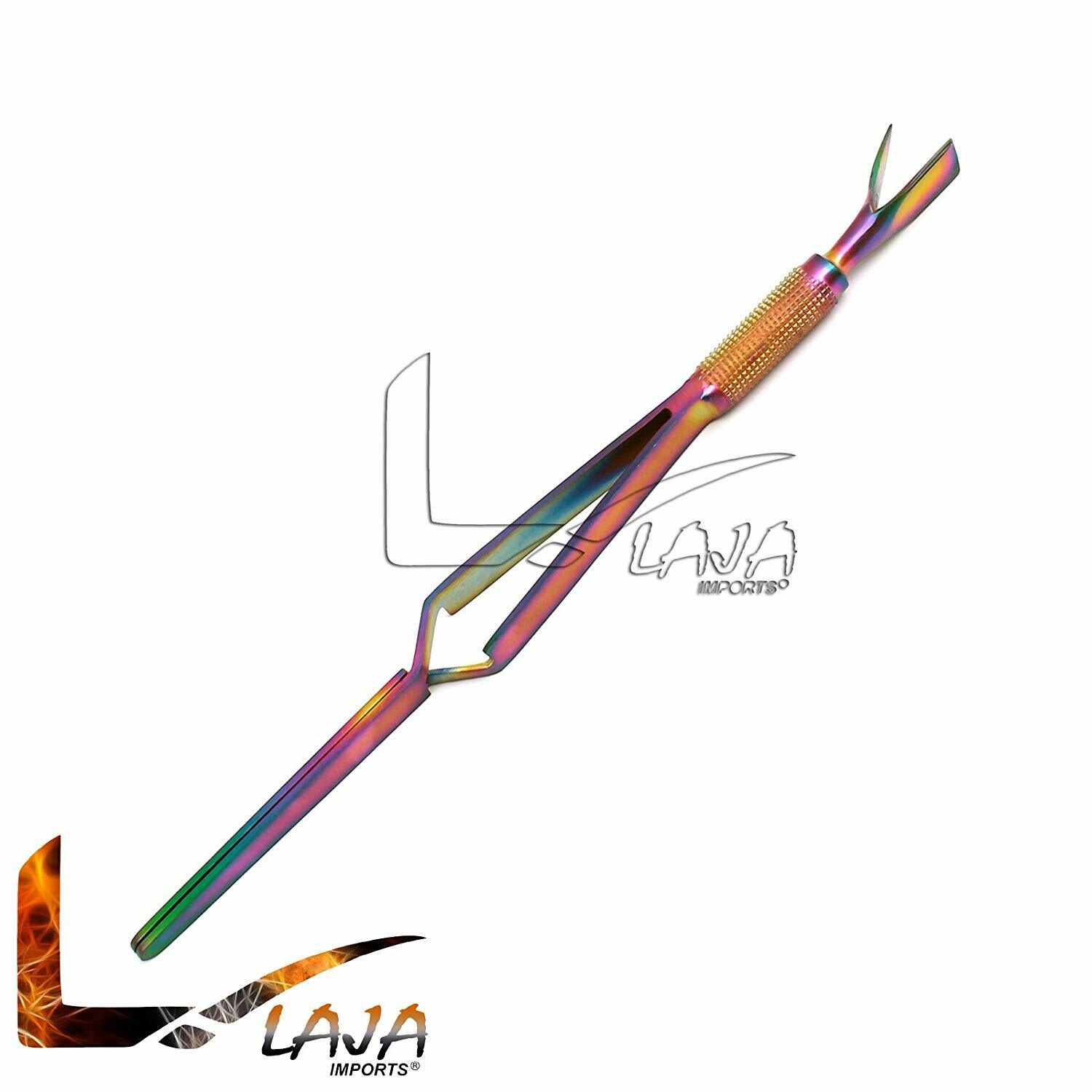 Acrylic Nail Pincher/cuticle Pusher With Tweezer Multi Color