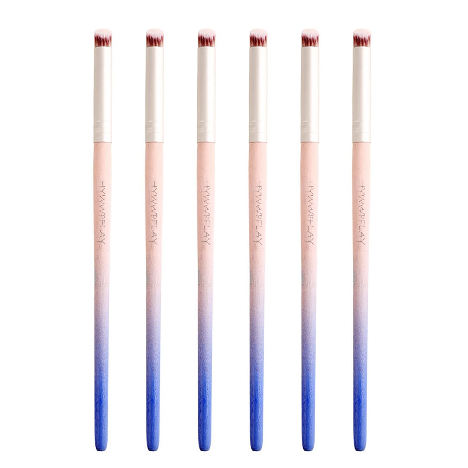 HYWWPFLAY 6pieces Ombre Nail Brush Wood Nail Pen Ombre Brush for Gel Nails