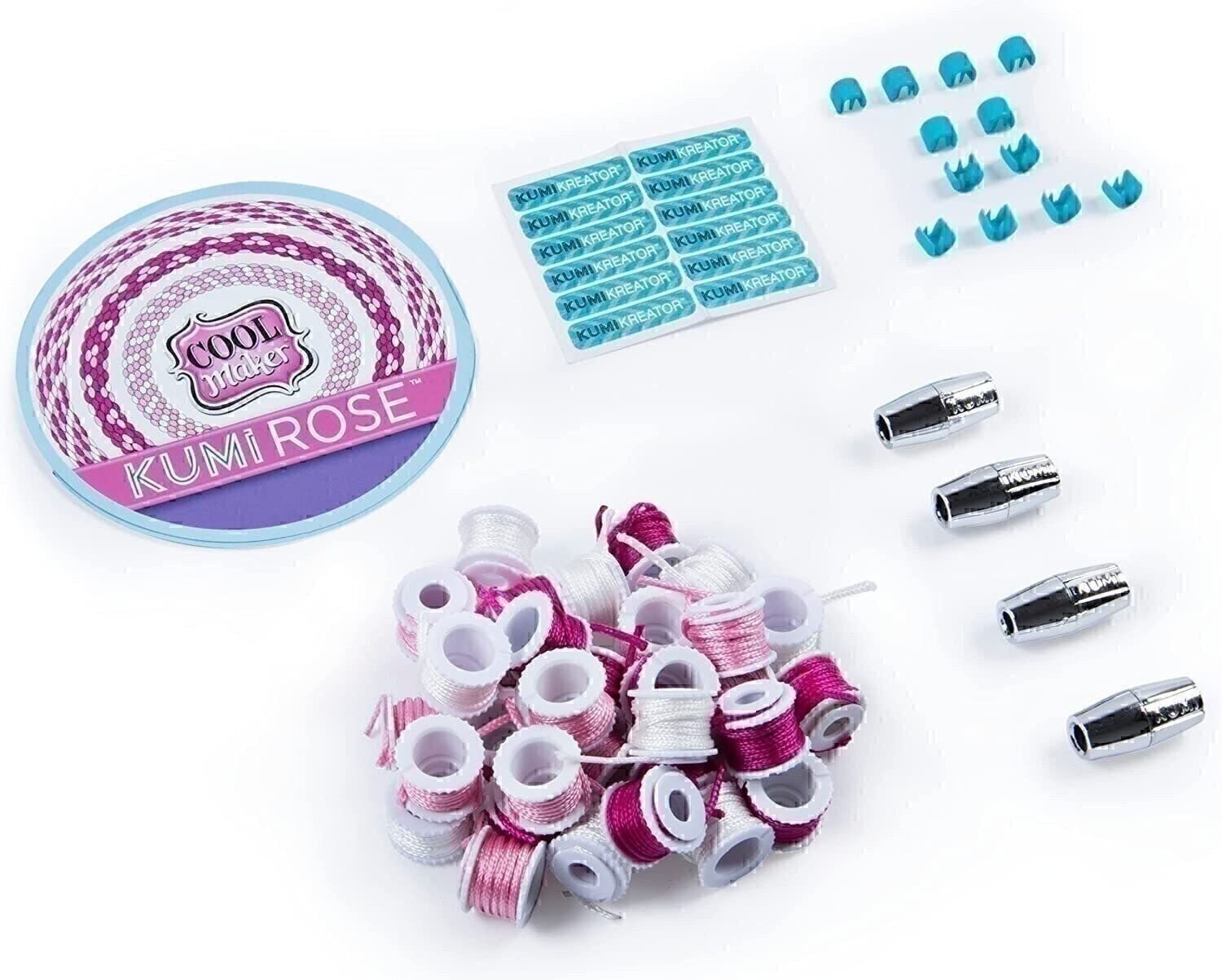 KumiKreator Rose Mini Fashion 32-Pack Refill, Friendship Bracelet Activity Kit