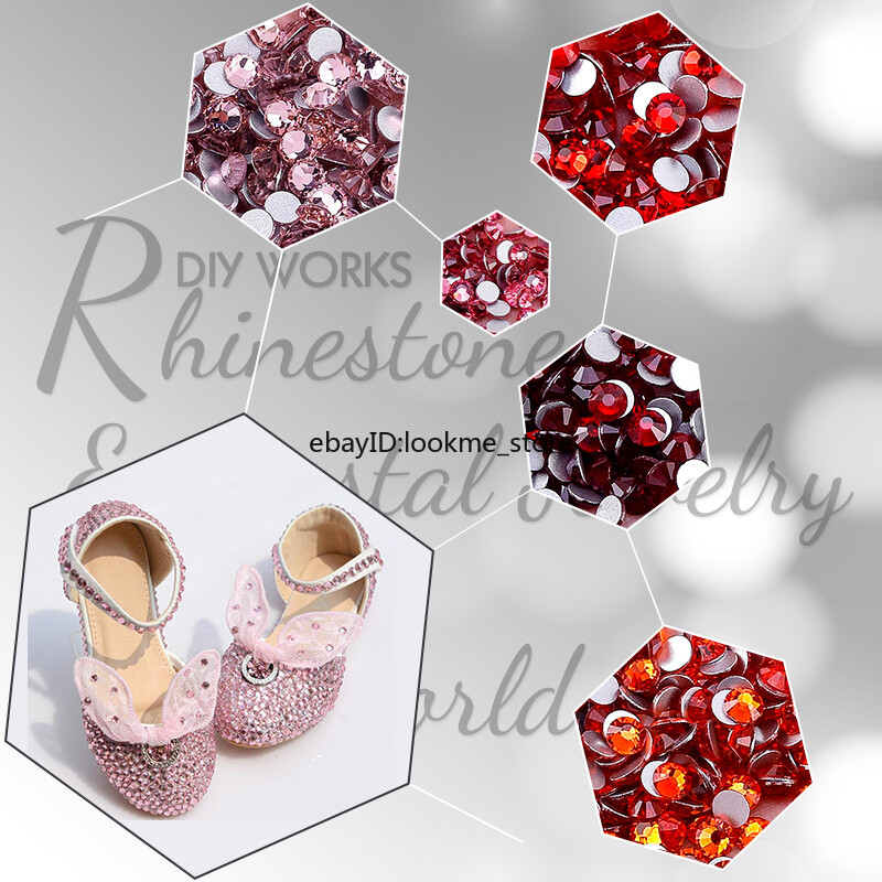 Red Siam Crystal Flat Back Rhinestones Glitter Glass Gems Nail Art Decor Beads