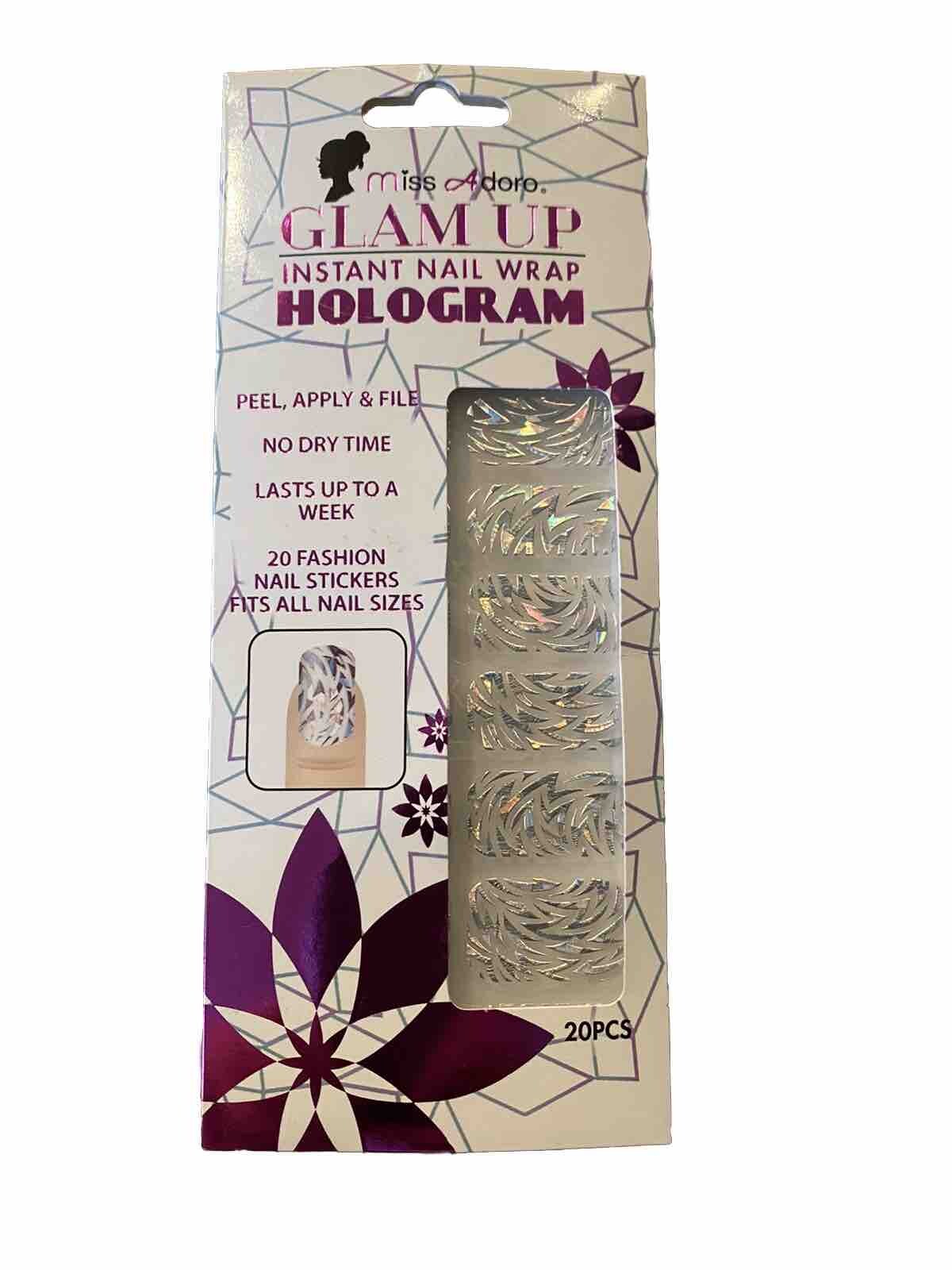 Glam Up Nail Wrap Sticker Hologram Mermaid Disco Silver Instant Lily Jamberry