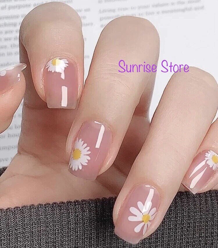 3D Nail Art Sticker Daisy Flower Floral Decals Manicure Peel & Stick DIY