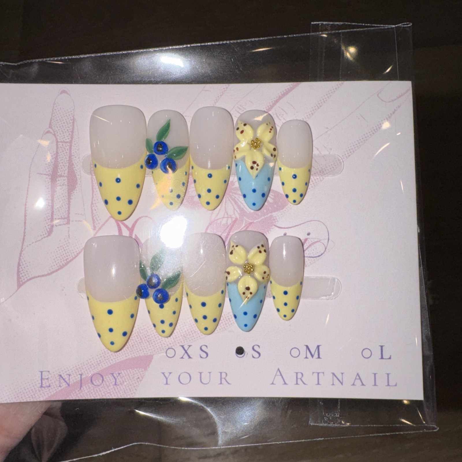 3D Press on Nails Bundle of 4 Nail Art Size Small New Designed