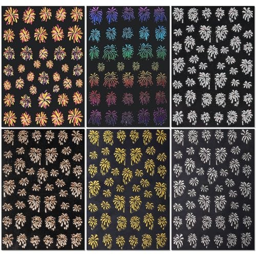 Gold Firework Nail Art Stickers – Celebrating New Year, 4th of July
