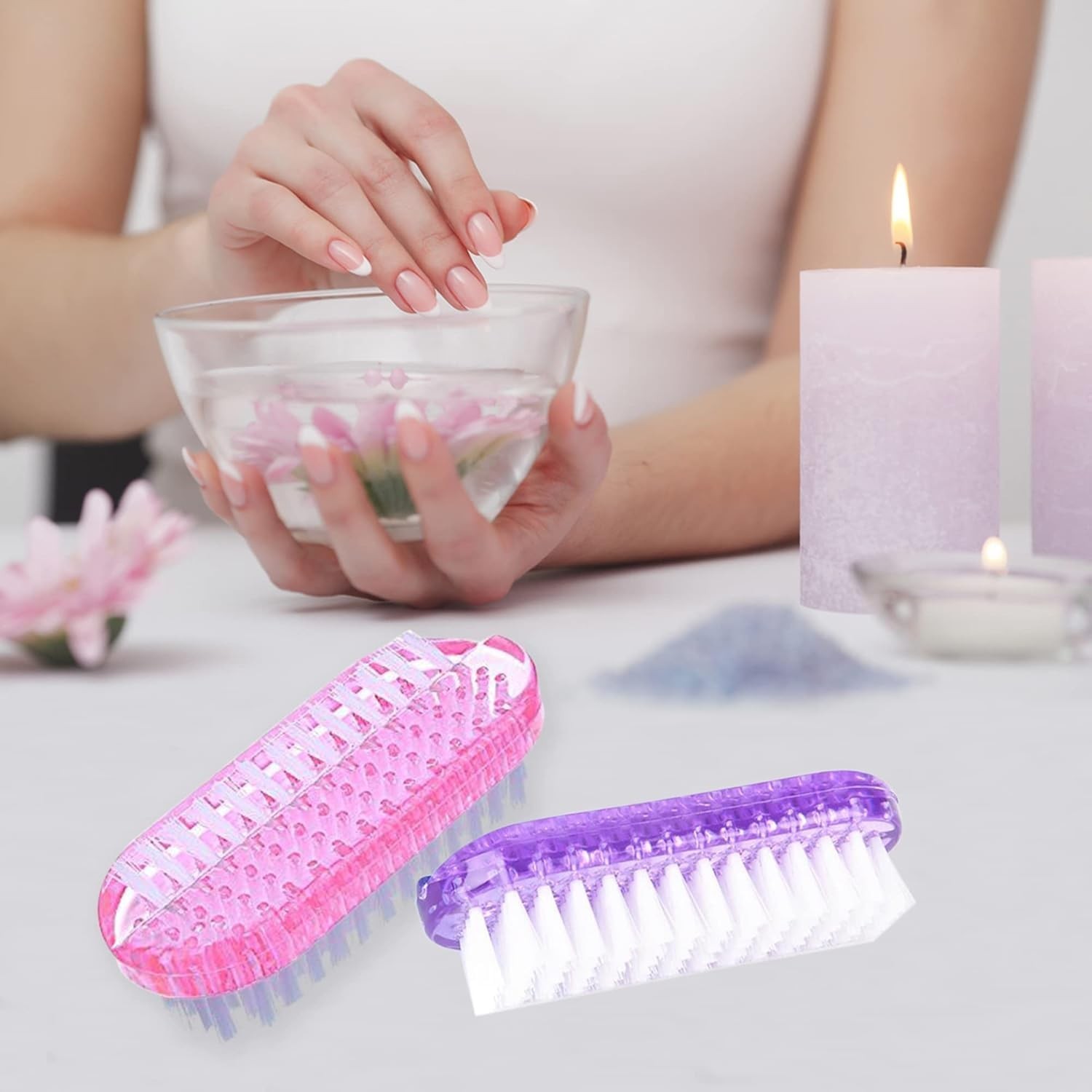 4 Pcs Nail brush Two Sided,Nail brush for cleaning fingernails Men Women,Nail…