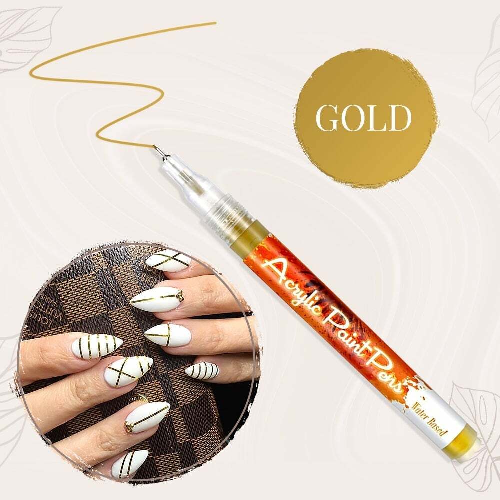 Ultra Thin Curve Manicure Felt Pen 4pcs