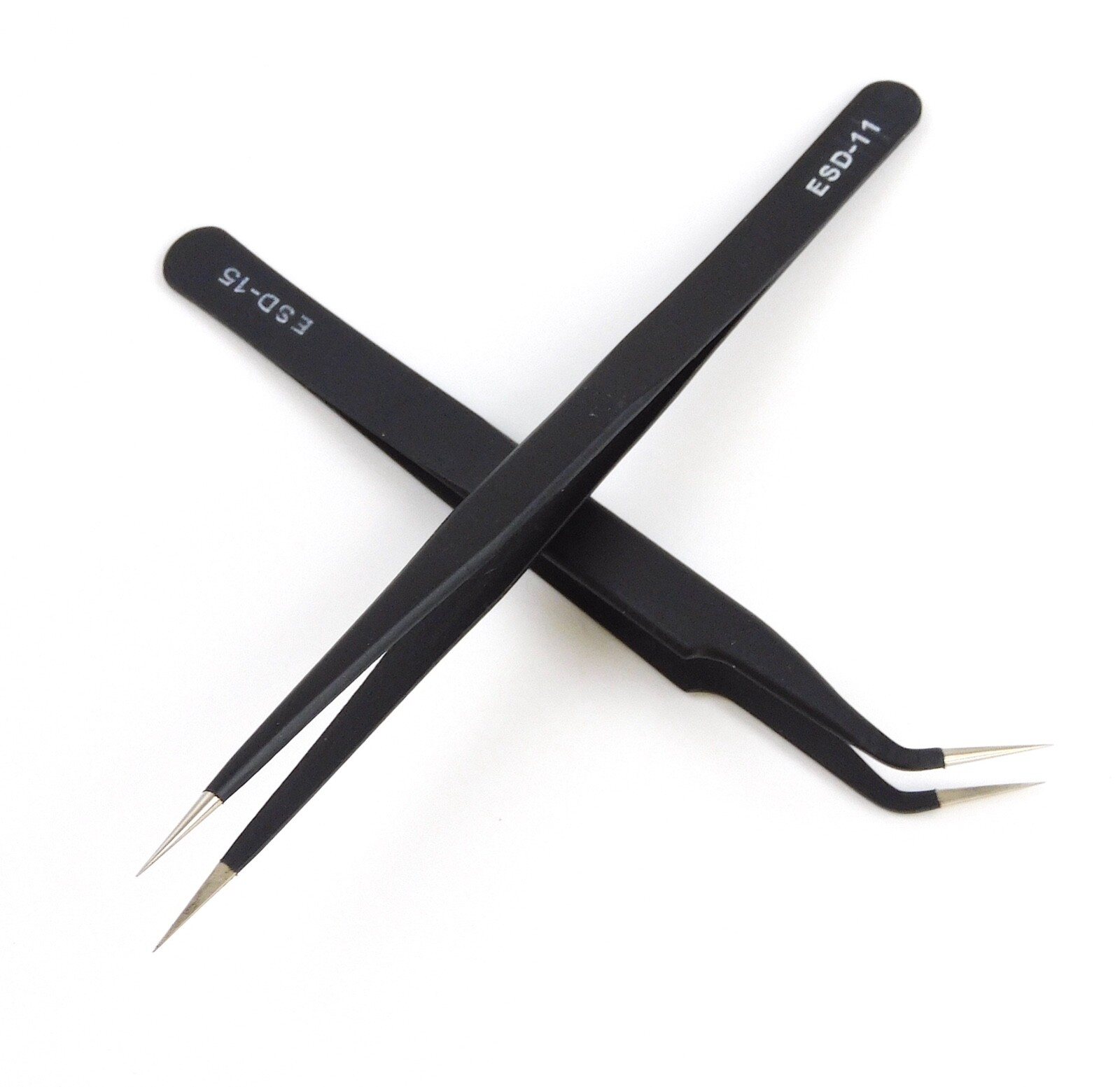 Nail Art Rhinestones Eyelashes Extension Straight & Curved Tweezers