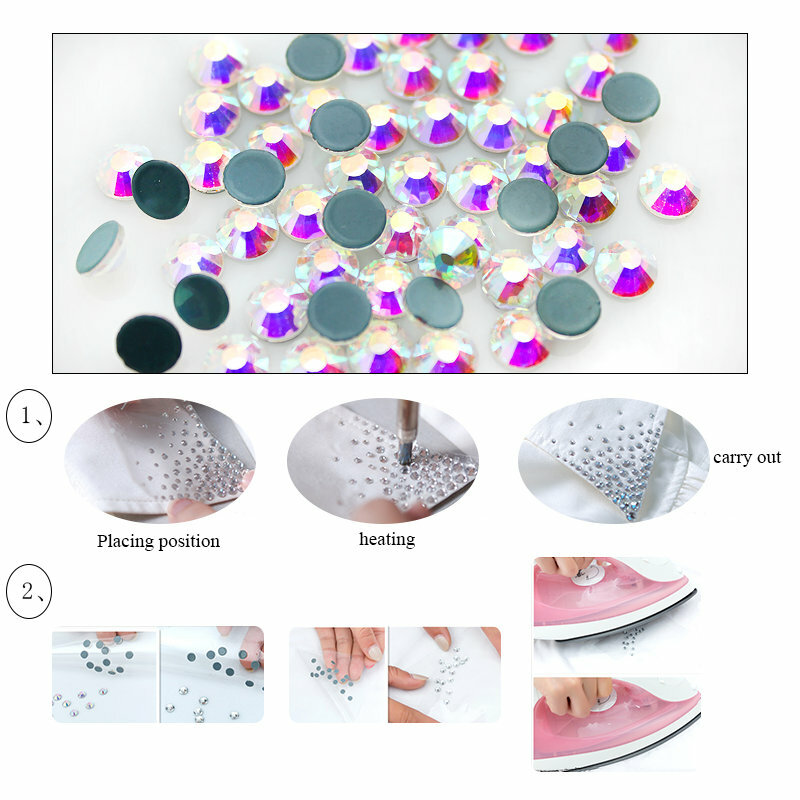 Moonlight hotfix rhinestone flatback crystal strass stones fabric DIY decoration