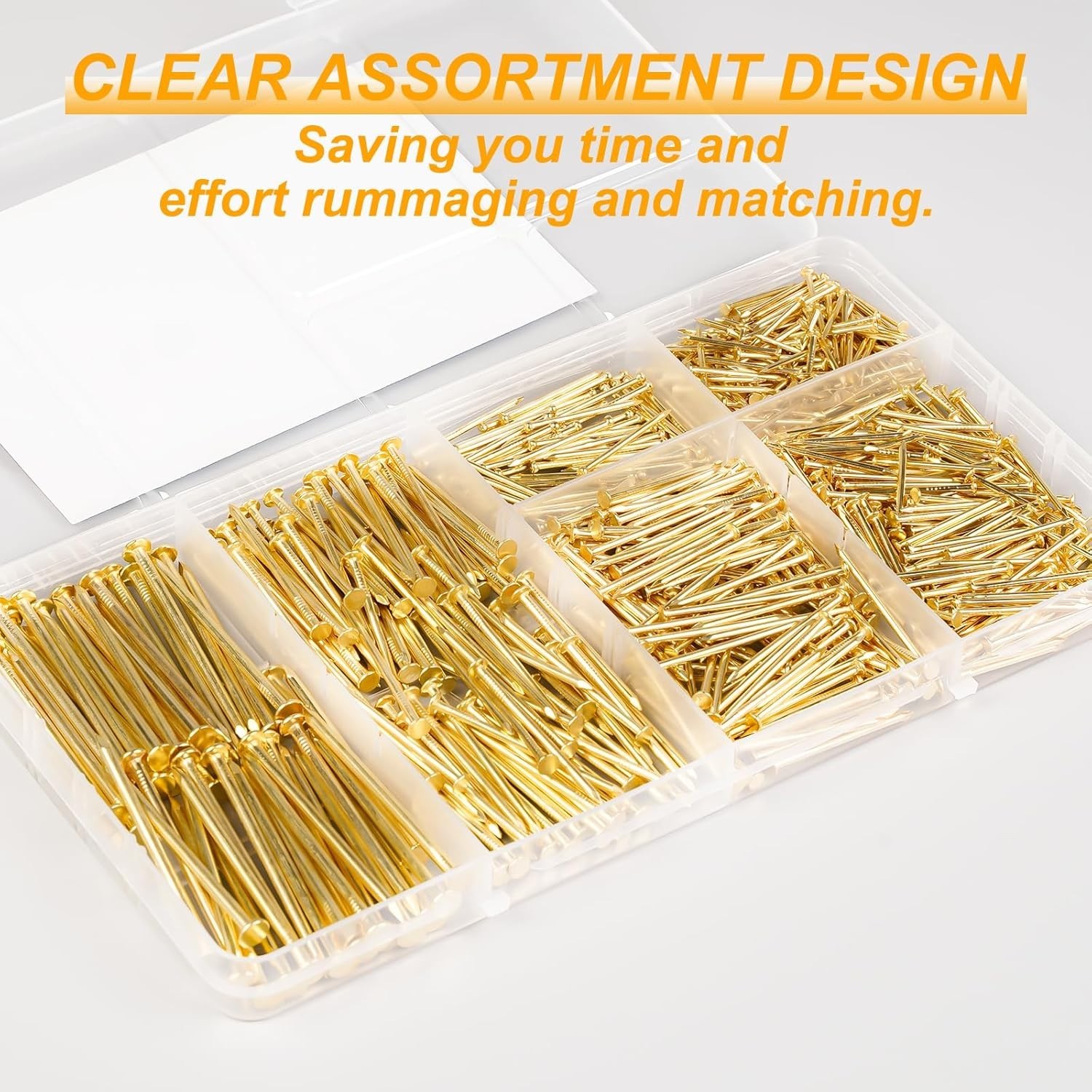 Elegant Gold Picture Hanging Nails Assortment Kit – 700 Pcs for Art Frames