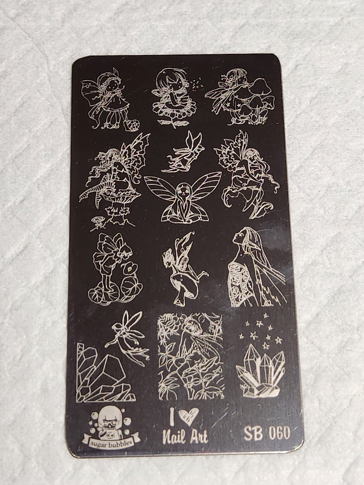 Sugar Bubbles Fairies Nail Stamping Plate SB060