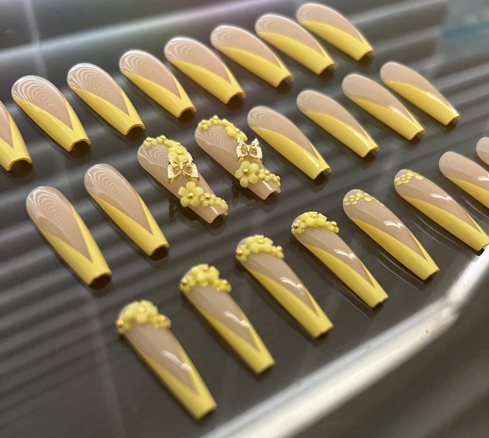 Press On Nails French Long Coffin Gift