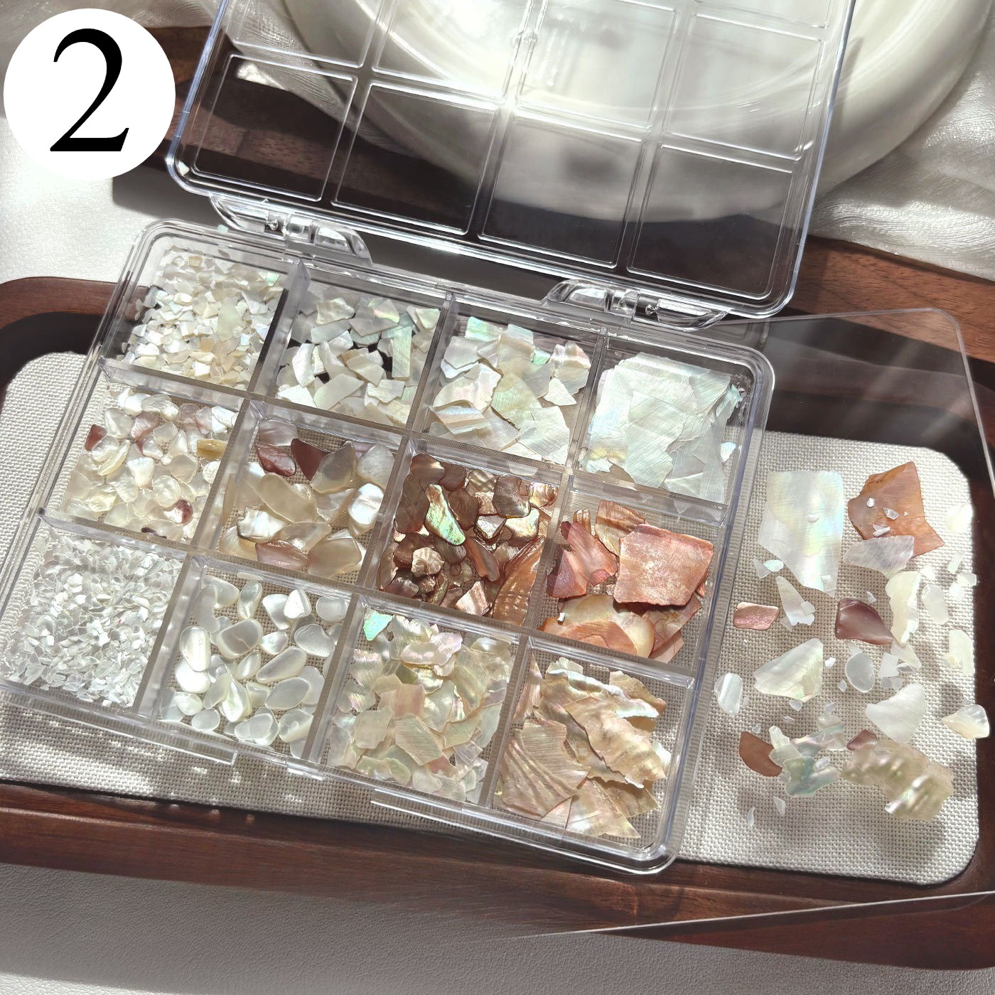 1 Box Thin Natural Shell Fragments Handmade DIY Materials Nail Art Accessories