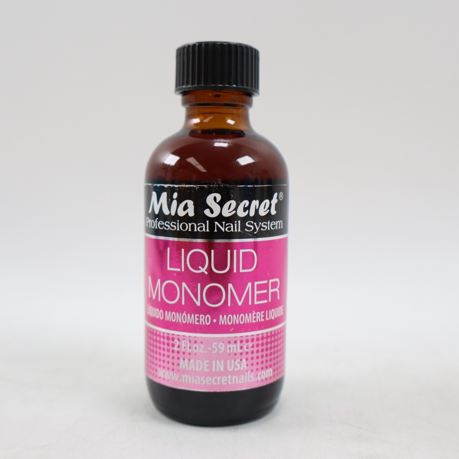 2PK Mia Secret Liquid Monomer Professional Nail Liquid for Acrylic Powder 2 oz