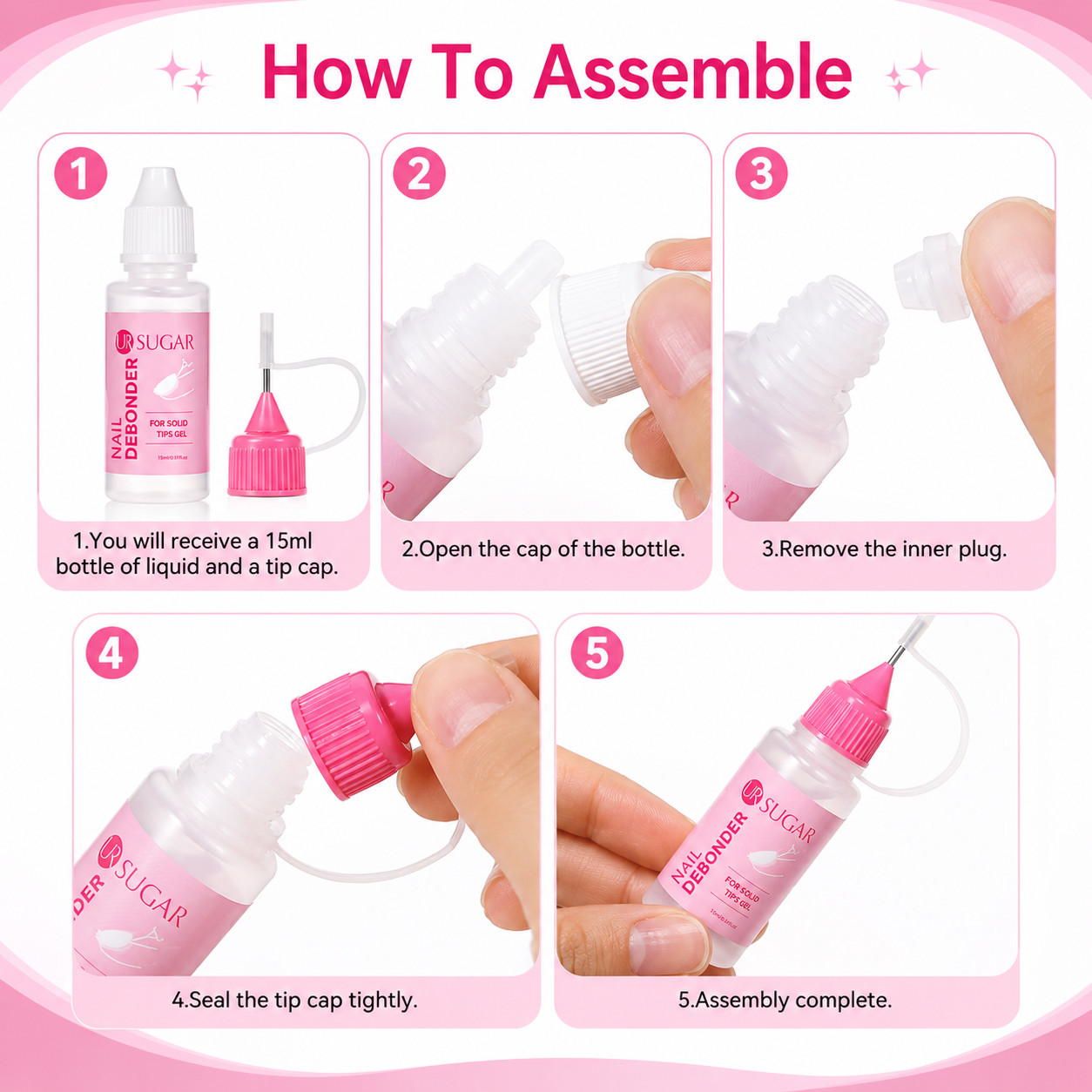 15ml Nail Glue Remover for Press On Nails Gel X Soft Gel Tips Adhesive Remover