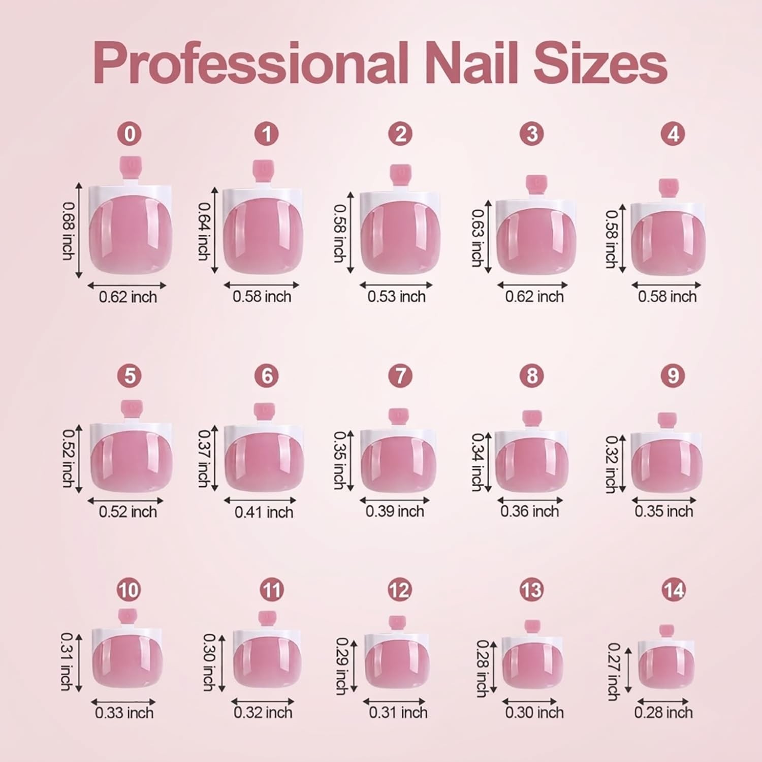 Misssix Press on Toenails Short, 150pcs French Tip Toe Nails with Glue | Whit…
