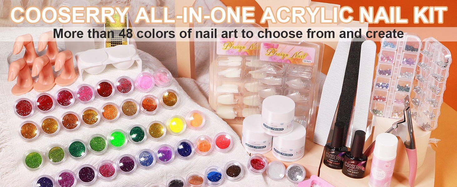 Paquete De Uñas Acrilicas Kit Profesional De Esmalte Para Pinceles Set Rutilar
