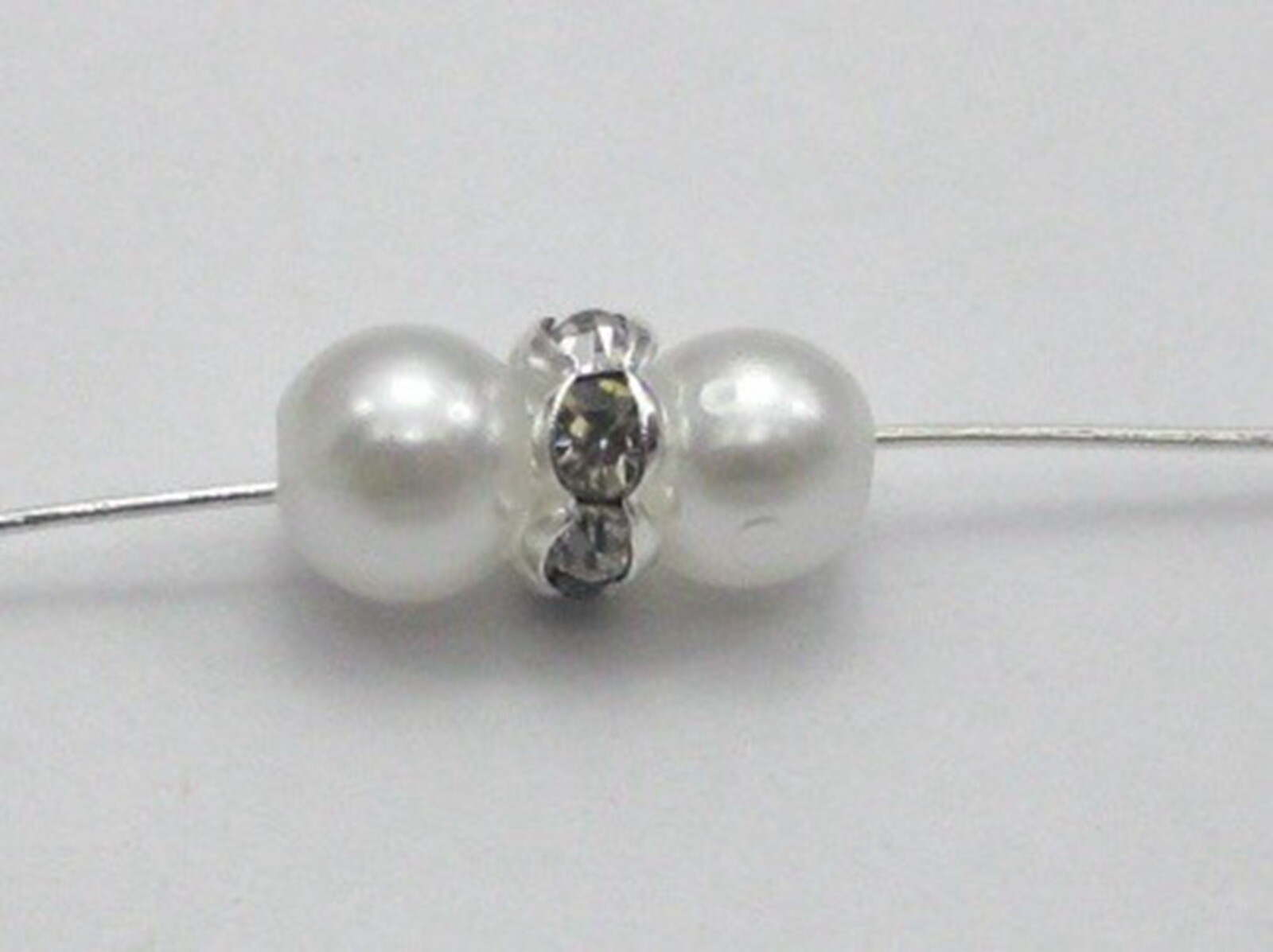 100 Silver Flower Crystal Rhinestone Rondelle Spacers Beads 6mm 8mm 10mm