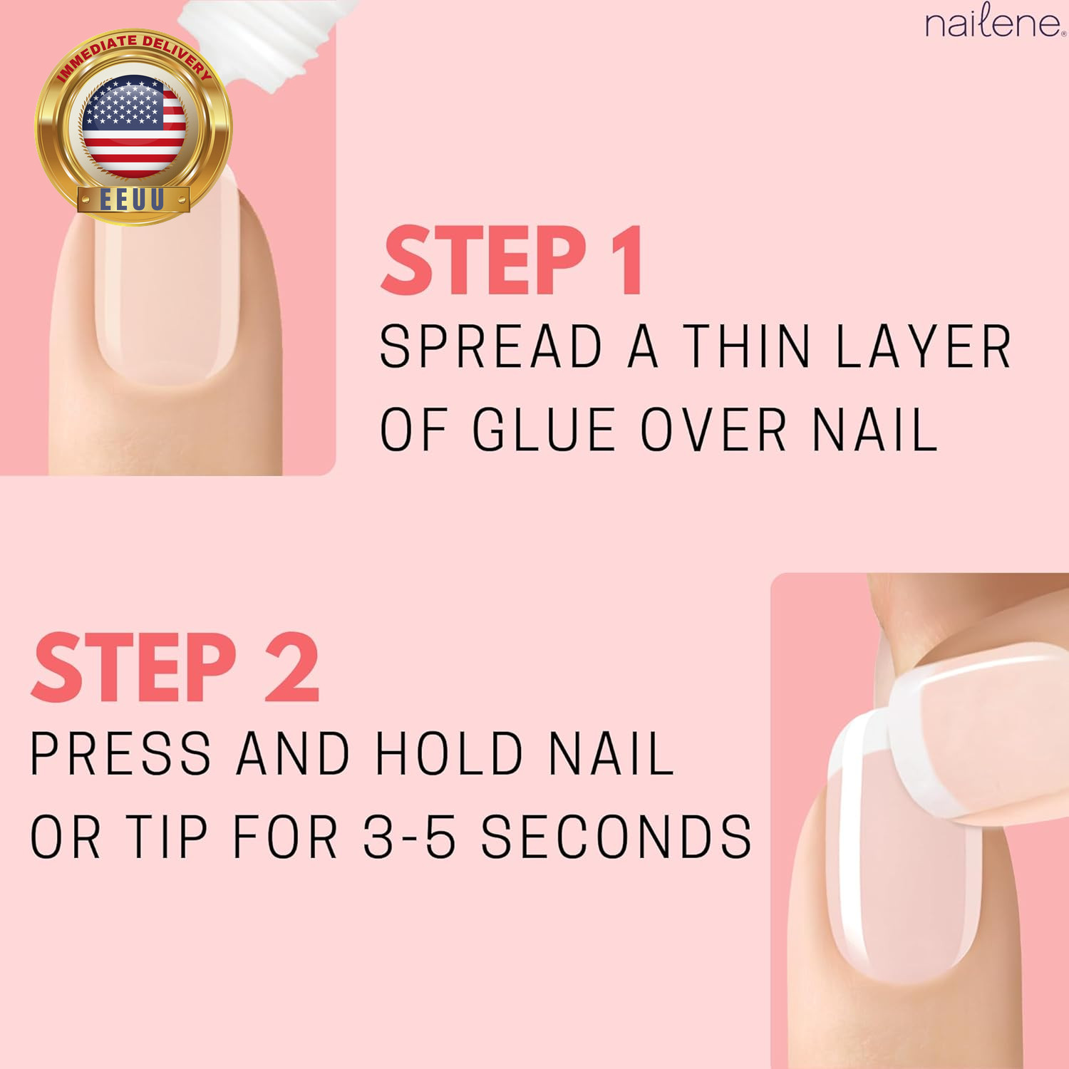 Perfect Bond Nail Glue, Super Strong, Durable, Easy to Apply Acrylic Nails, Pres