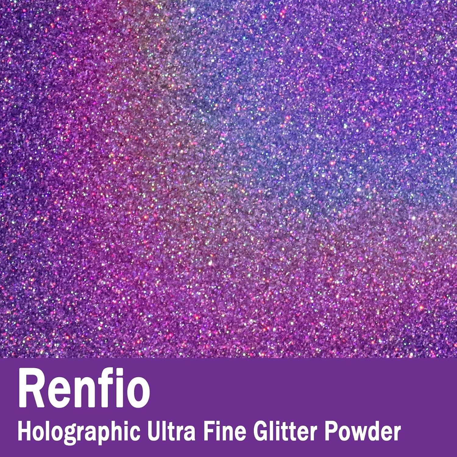 Holographic Ultra Fine Metallic Resin Glitter Powder Fine Glitter Makeup Nail