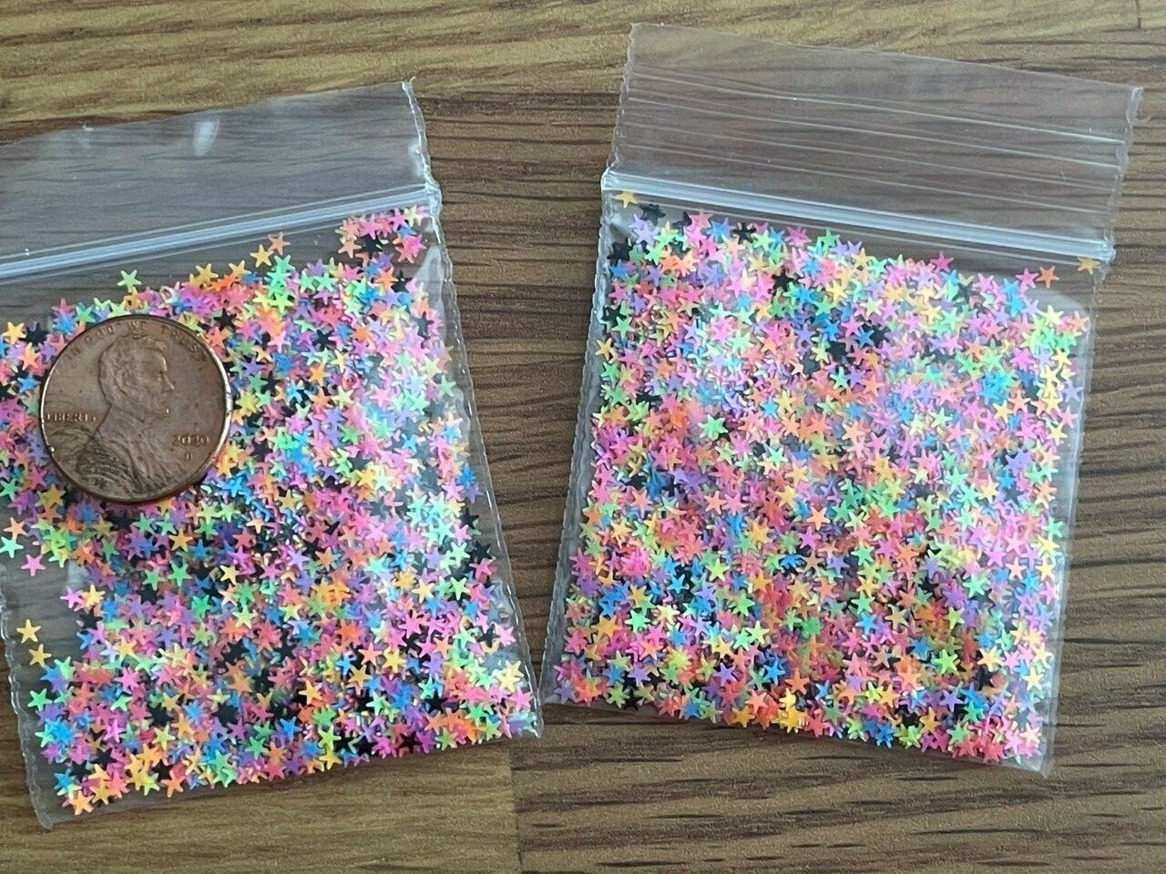 Solvent Resistant SUPER STAR Shaped (NEON MIXED) 2mm Glitter-US