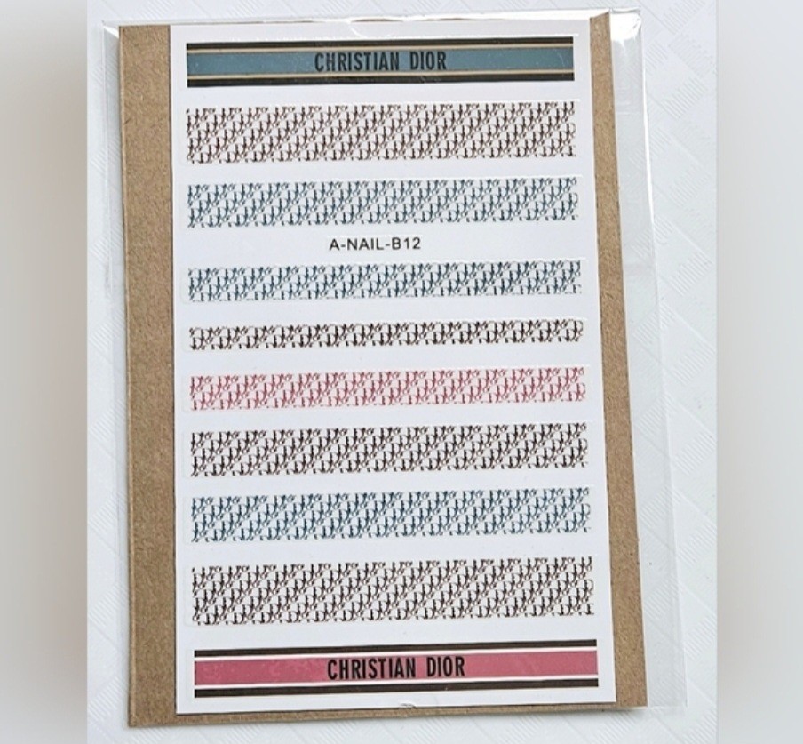 NWT NAIL ART DESIGN SELF-SEAL STICKERS TEAL & BURGUNDY CUSTOMIZABLE STRIPS N°30!