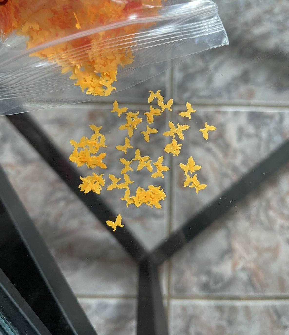 Butterfly 2 Orange Nail Glitter | 1 TSP | Gel Nail Art & Acrylic