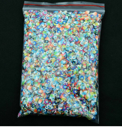 1000 Pcs Nail Art Fruit Flower Feather Fimo Slices For Slime DIY Crafts Decor