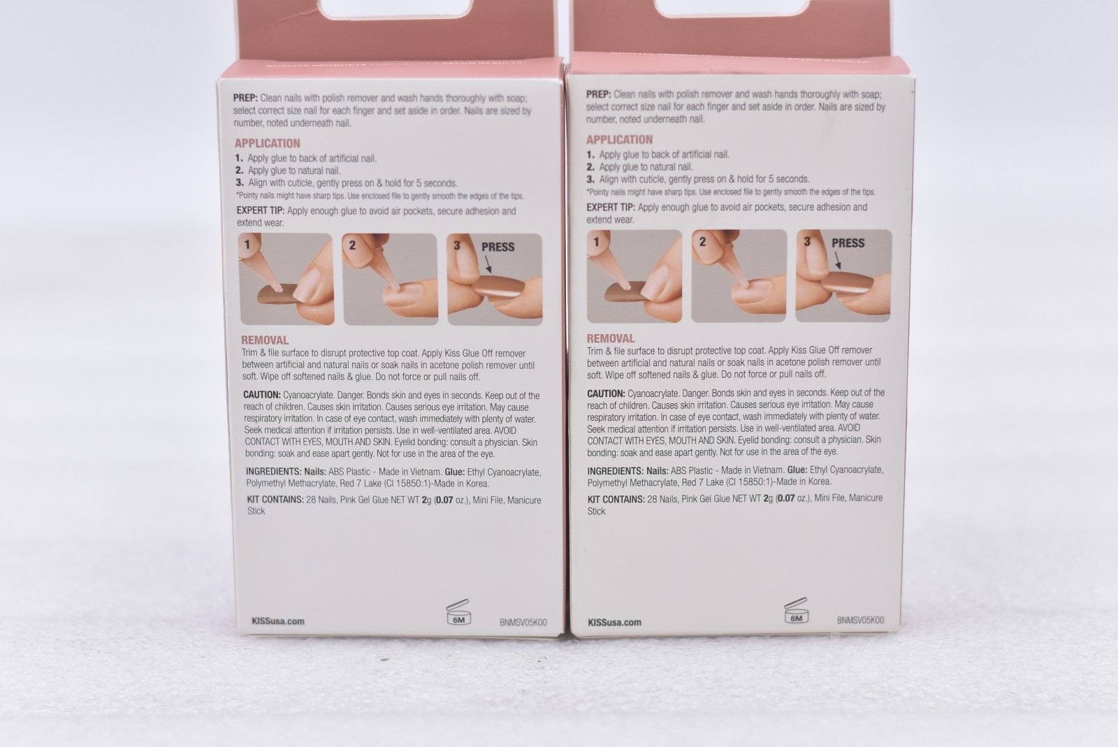 Lot of 2 Kiss Bare But Better BN14 Medium Sculpted Nails – 28 Nails