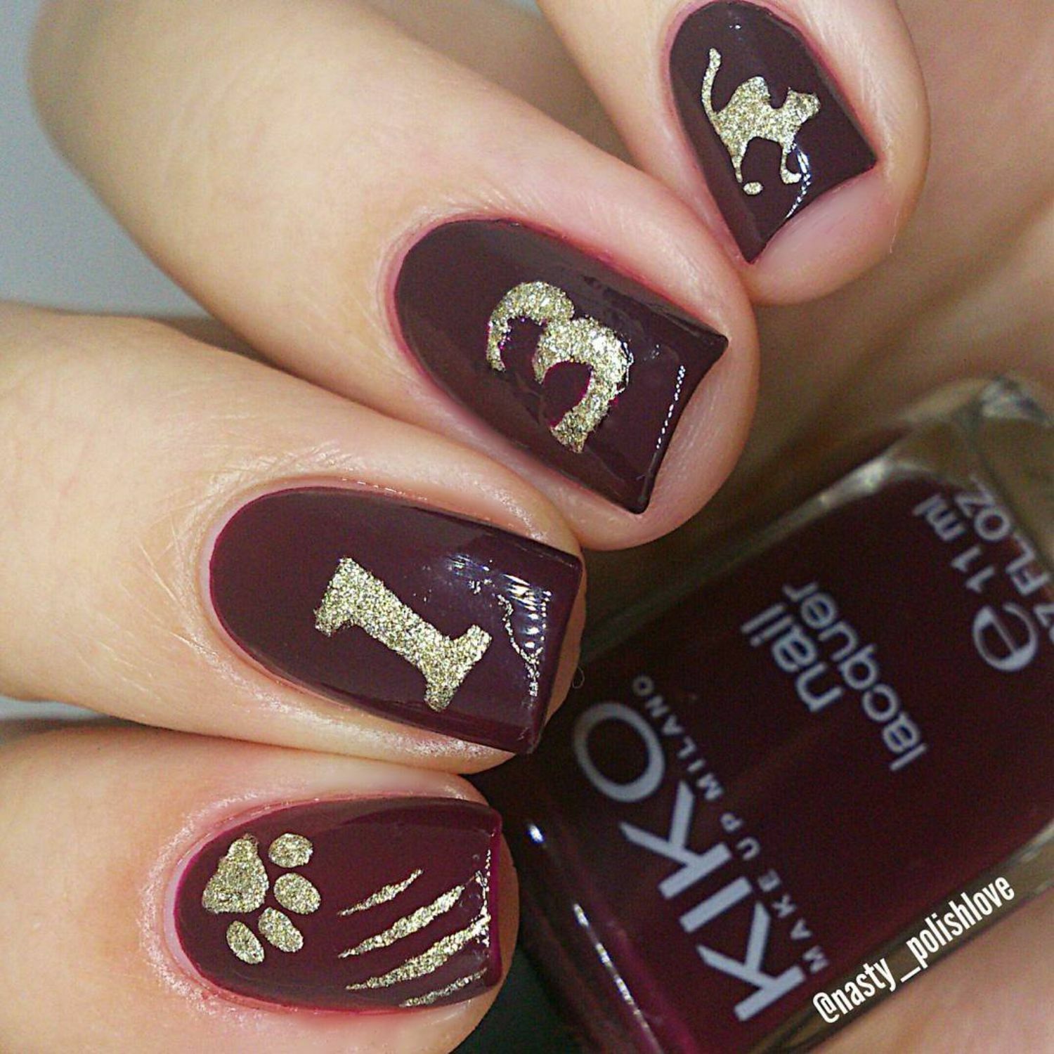 Kitty Scratch Stencils for Nails, Halloween Nail Stickers, Nail Vinyls