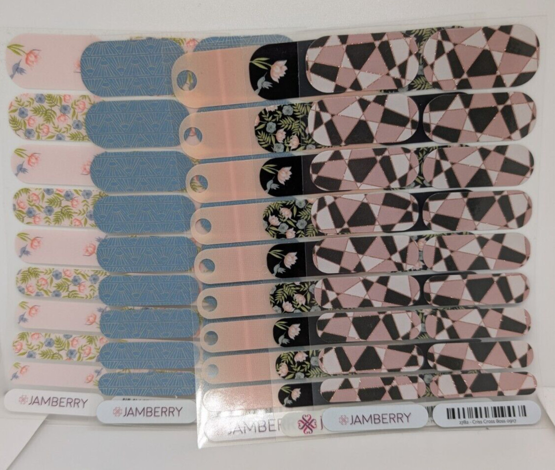 Jamberry Nail Wraps Full Sheets – Classy Spring Formal Florals – Lot of 5