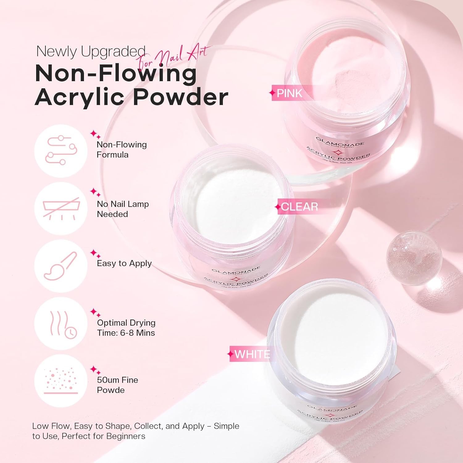 Paquete De Uñas Acrilicas Kit De Esmalte Profesional Para Pinceles Set Rutilar
