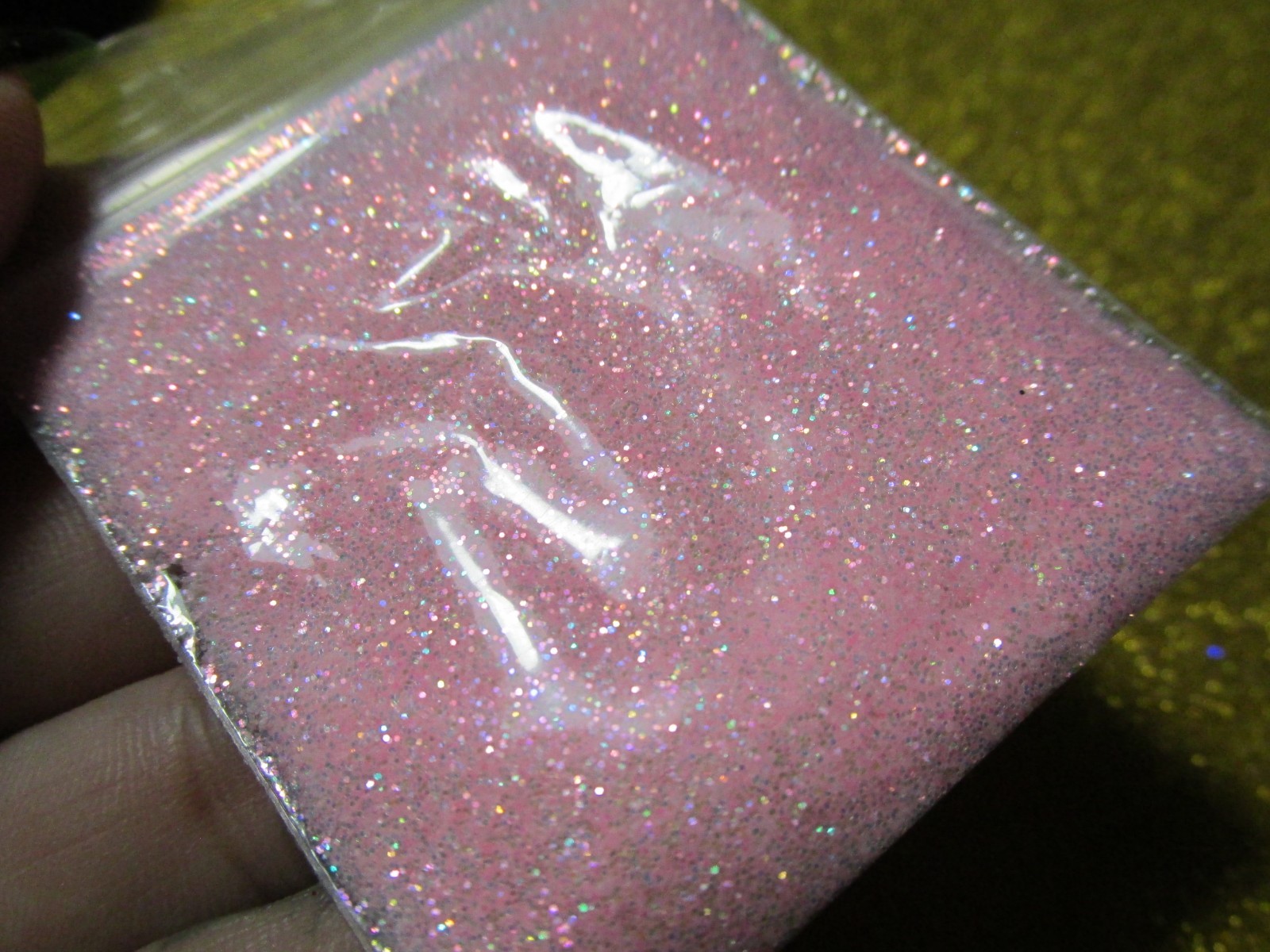 Glow in the dark Iridescent pastels glitter nail art