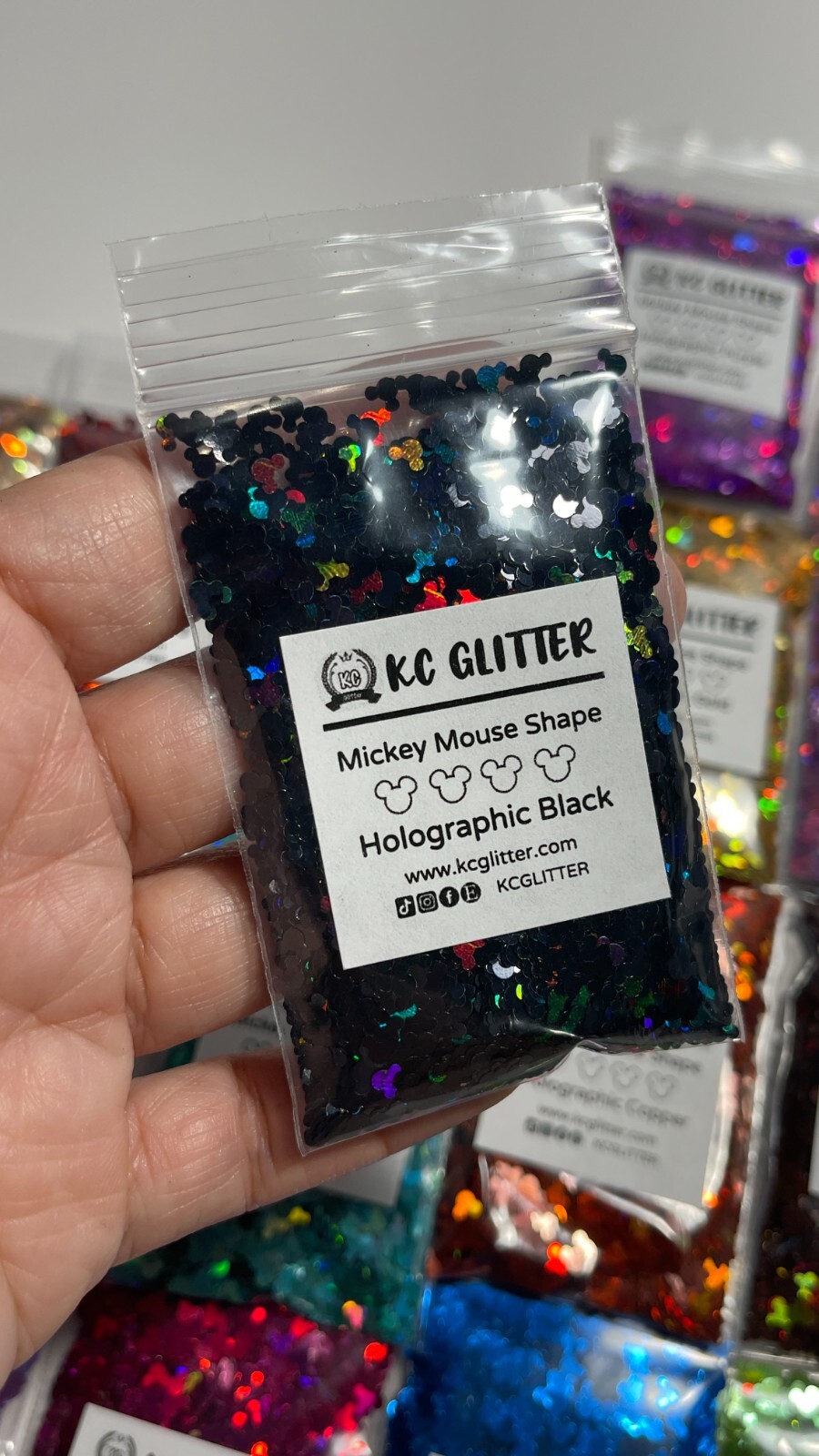 Solvent Resistant MICKEY MOUSE shape Glitter Nail Art Face Craft epoxy US Seller