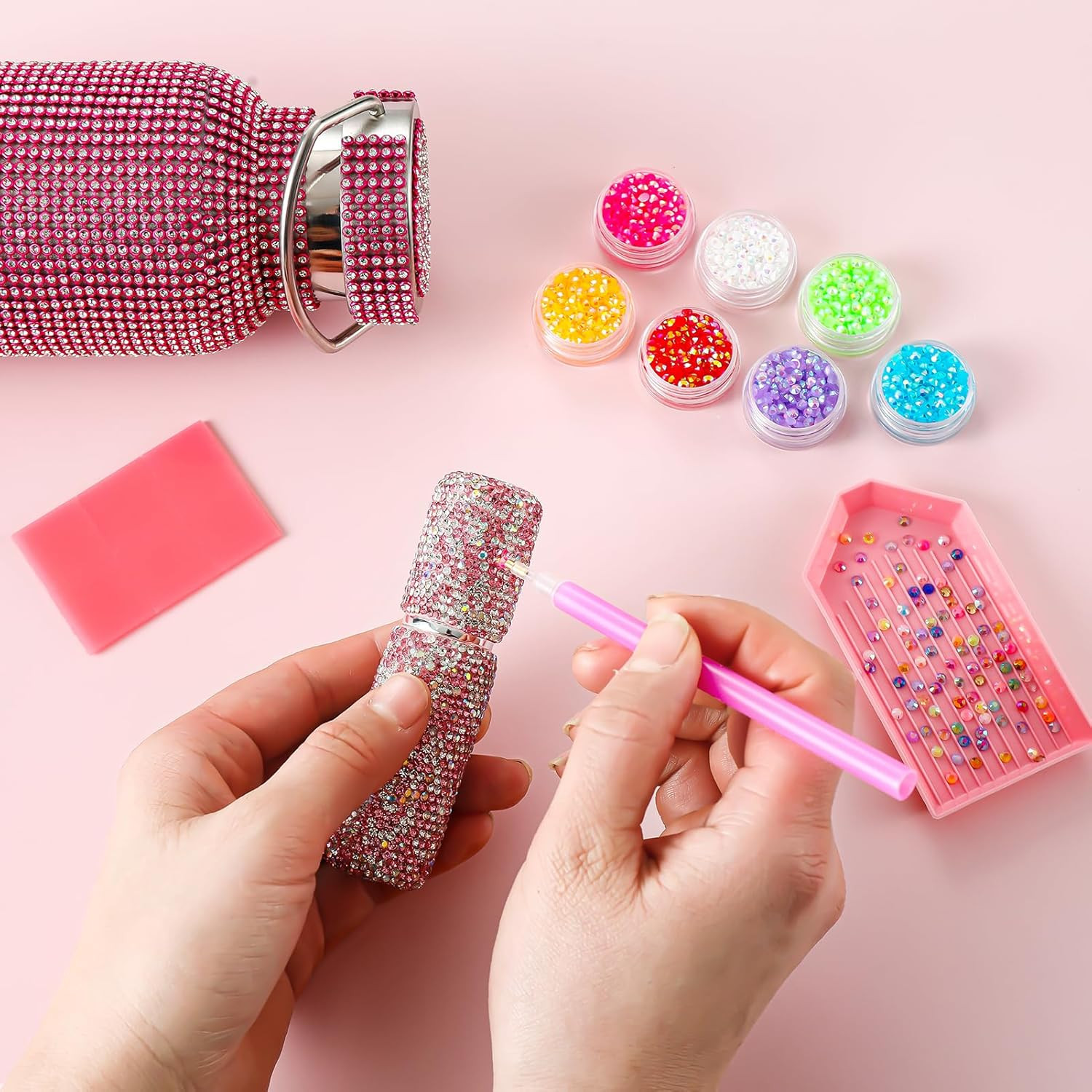 32000Pcs Resin Flatback Rhinestones for Bedazzling Kit with 4 Pcs B7000 Glue 3Mm